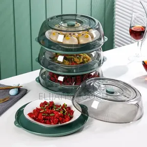 Square Acrylic Clear Food Cover With Base Dish Microwavable