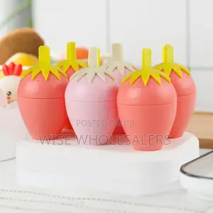*6 Grids Strawberry Ice Cream Popsicle Mold 