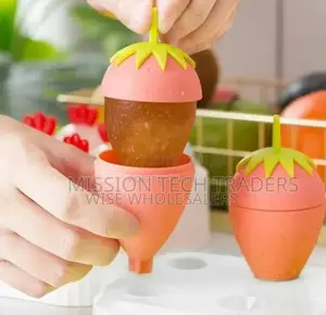 *6 Grids Strawberry Ice Cream Popsicle Mold° ^