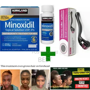 |Minoxidil5%|Beard Hair|Hairline|Scalp DERMAROLLER0.5MM|Kit