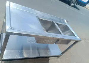 Double Bowl Sink With Undershelf