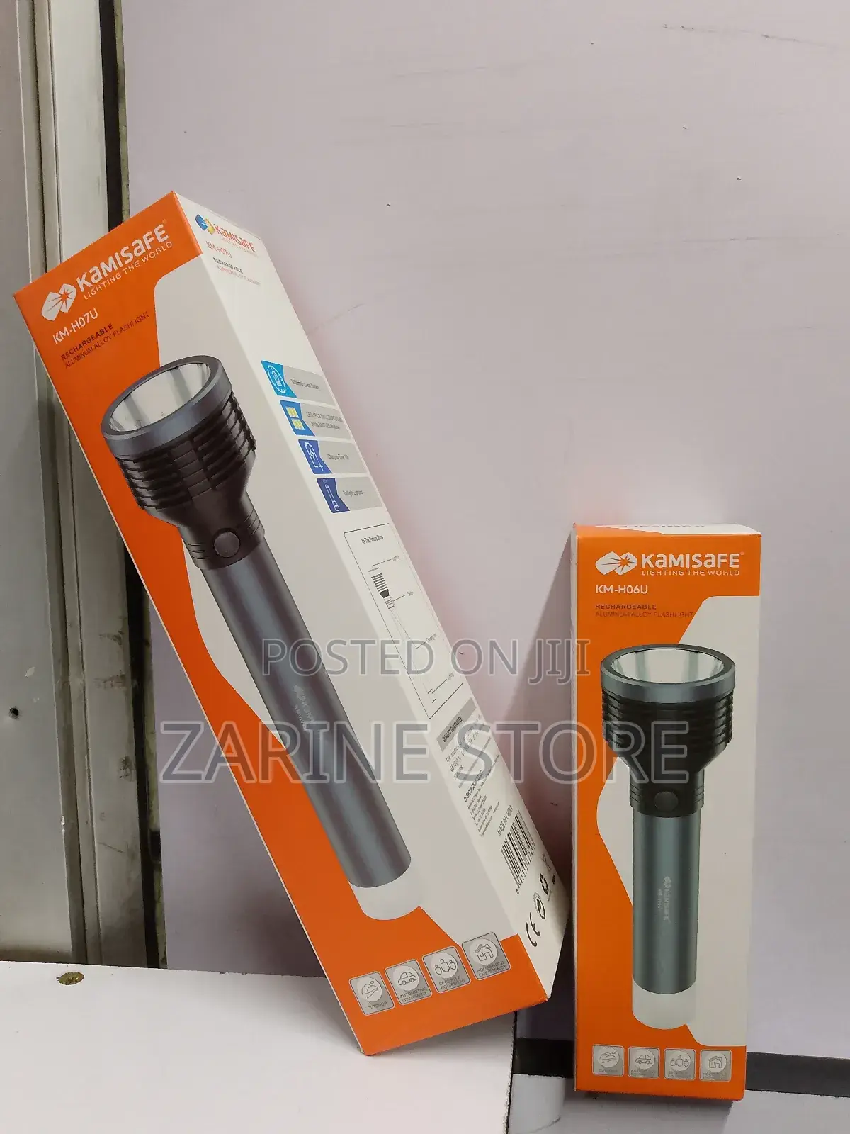 Aluminum Alloy Flashlight Rechargeable Torch Kamisafe