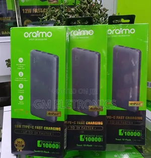 Oraimo Toast 15 Flash 10000mah Fast Charging Power Bank.