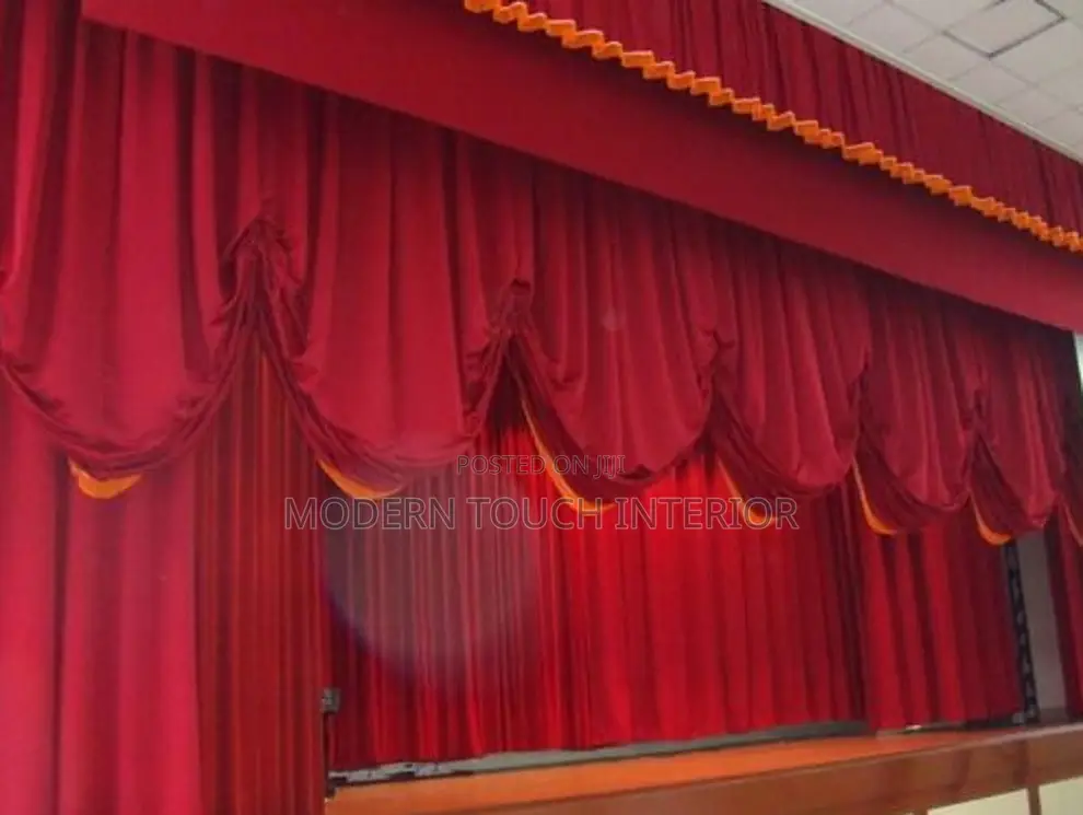 Maroon Church Curtains