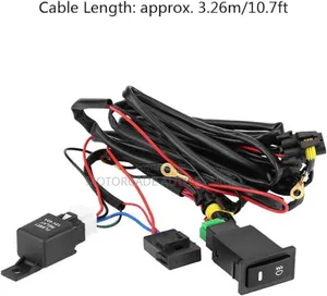 Fog Lights Wiring Harness With Sockets, Switch and Relay
