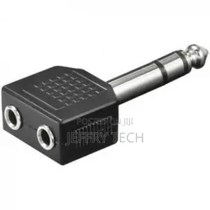 6.35mm Male to Two 3.5mm Female Plug Stereo Audio Jack Exten