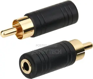 RCA Male to 3.5mm Female Adapter,RCA Plug to 1/8" Female Mon
