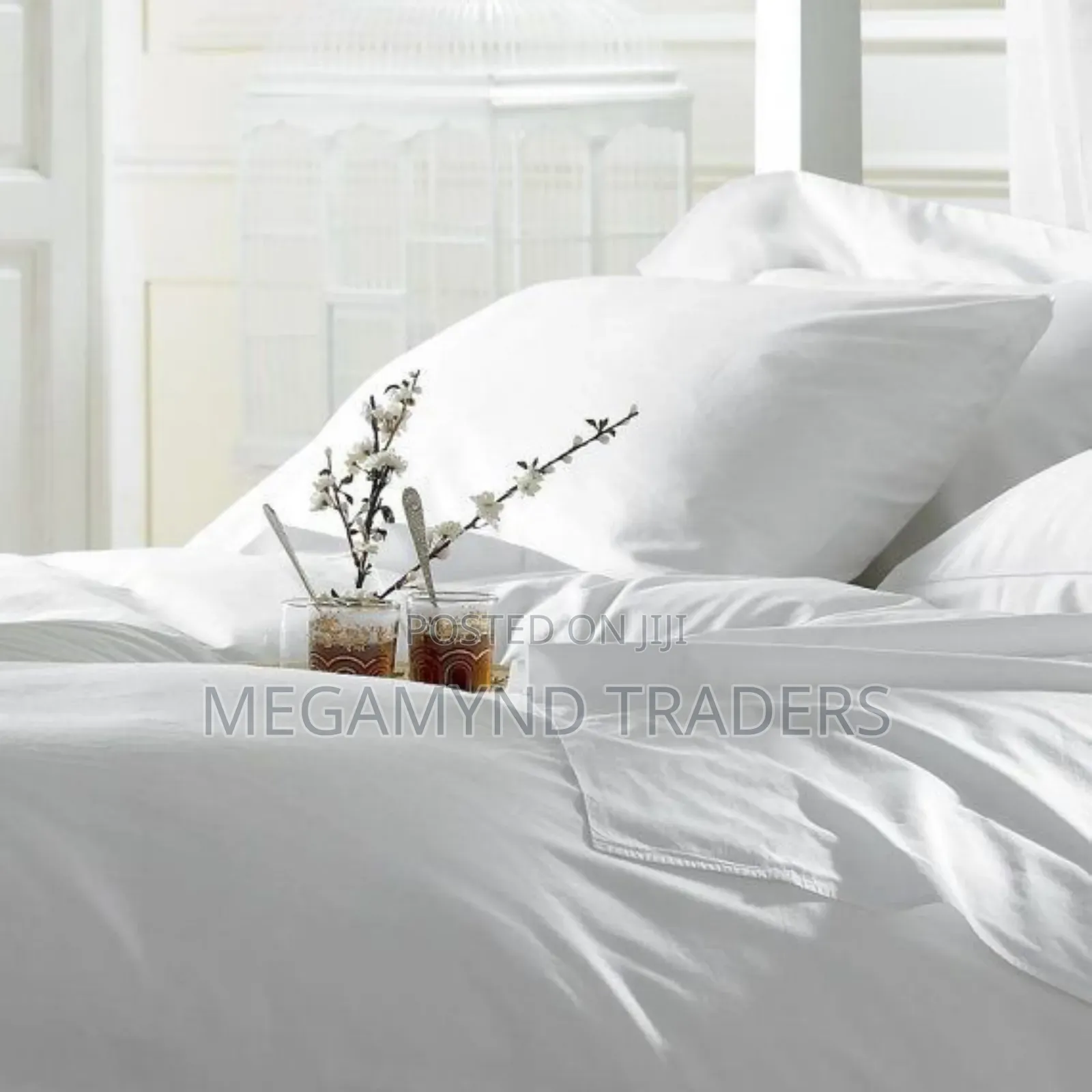 White Bedsheets/6*6 White Bedsheets/Pure White Bedsheets