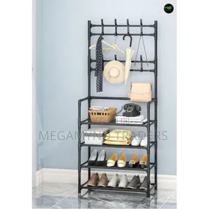 Shoe Rack With Hat Hanging Hooks/Coat Rack