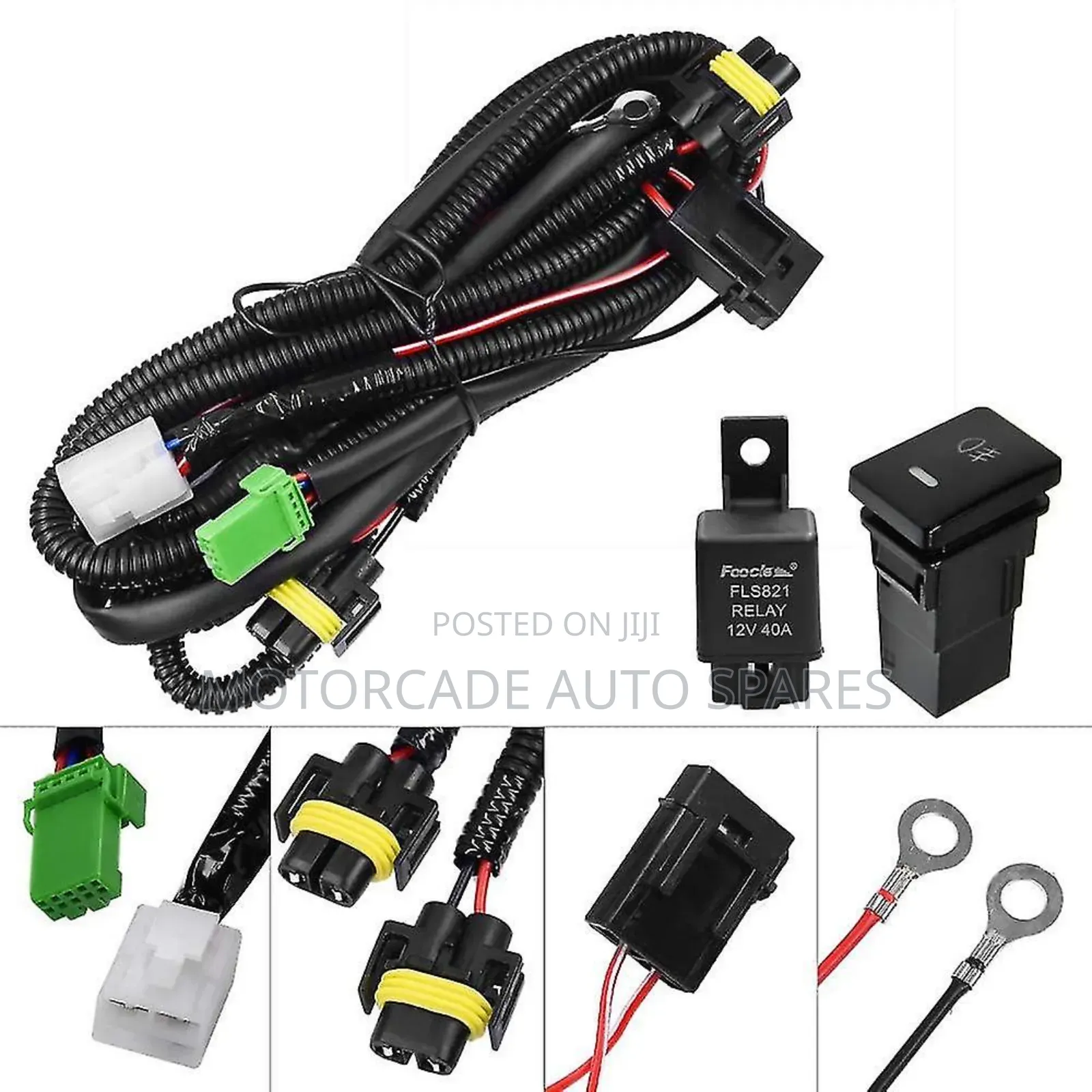 Fog Lights Wiring Harness Complete(Socket Relays and Switch)