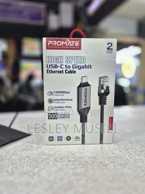 Promate -RJ45
High-Speed USB-C to Gigabit Ethernet Cable