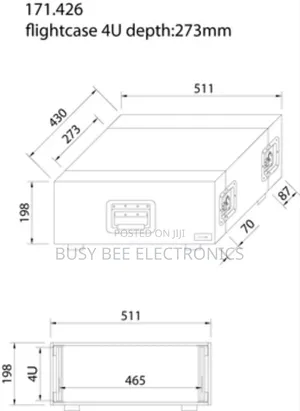19" Rack Case - 4U High - Shallow Depth
