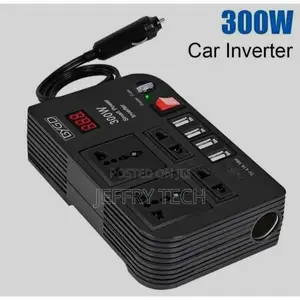 300W Car Inverter 12v To 220V With 4 Ac Ports And 4 USB Outl