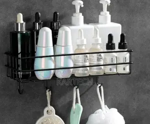 Bathroom Organizer With Hooks 28 by 10.5 by 9 Cm