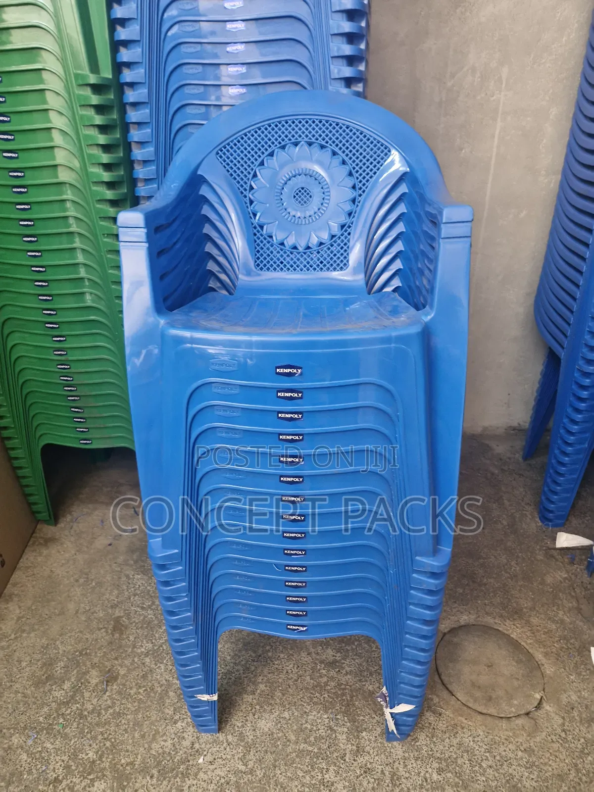 Blue 2014 Kenpoly Chair With Arms.
