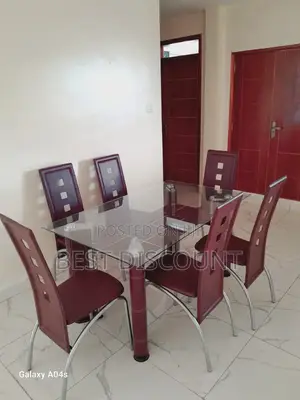Six Seater Glass Dining Table