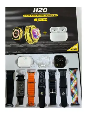 H20 Ultra Smart Watch With Bluetooth Wireless Earphones#