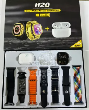 H20 Ultra Smart Watch With Bluetooth Wireless Earphones