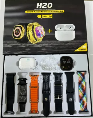 H20 Ultra Smart Watch With Wireless Earphones