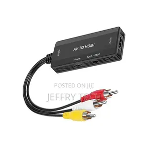 AV to HDMI Converter Scaler Adapter Games Plug and Play For