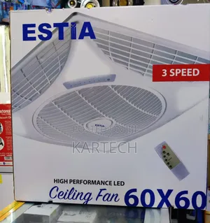 Estia 3 Speed Recessed Ceiling Louver Fan 60cmx60cm