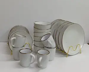 White 24 PCS Ceramic Dinners Set