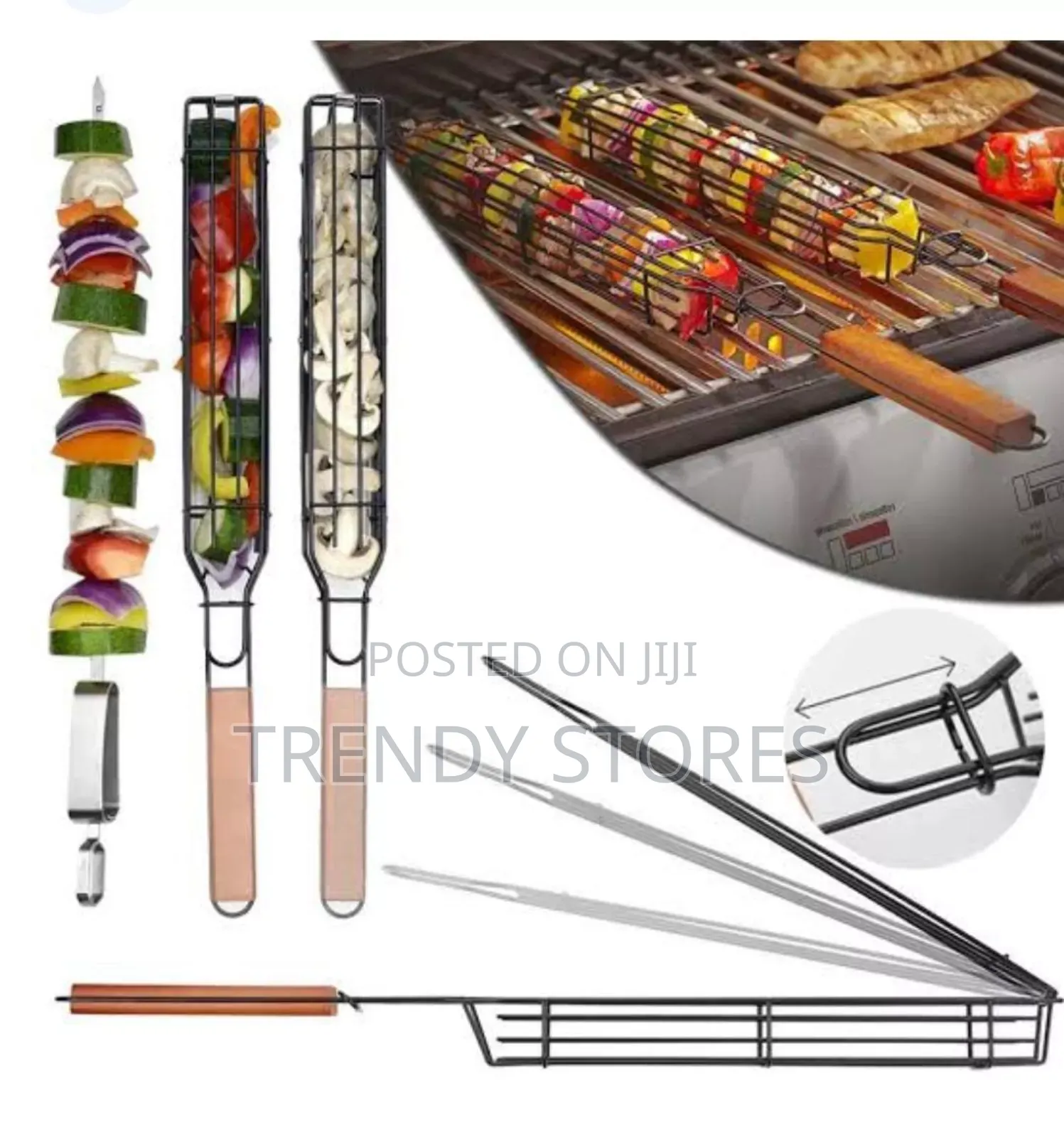 Baberque Wooden Handle Rack