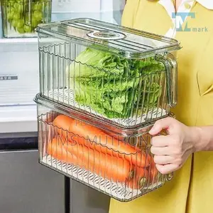 Refrigerator Storage Box Timekeeping Keep Fresh*