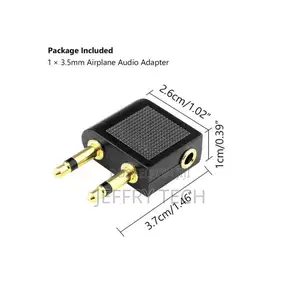 Y Dual Audio Splitter Cable Adapter 3.5mm Socket to 6.5mm