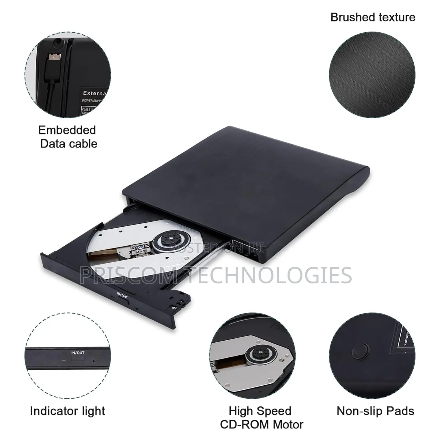 USB External CD-RW Burner DVD/CD Reader Player for Laptops