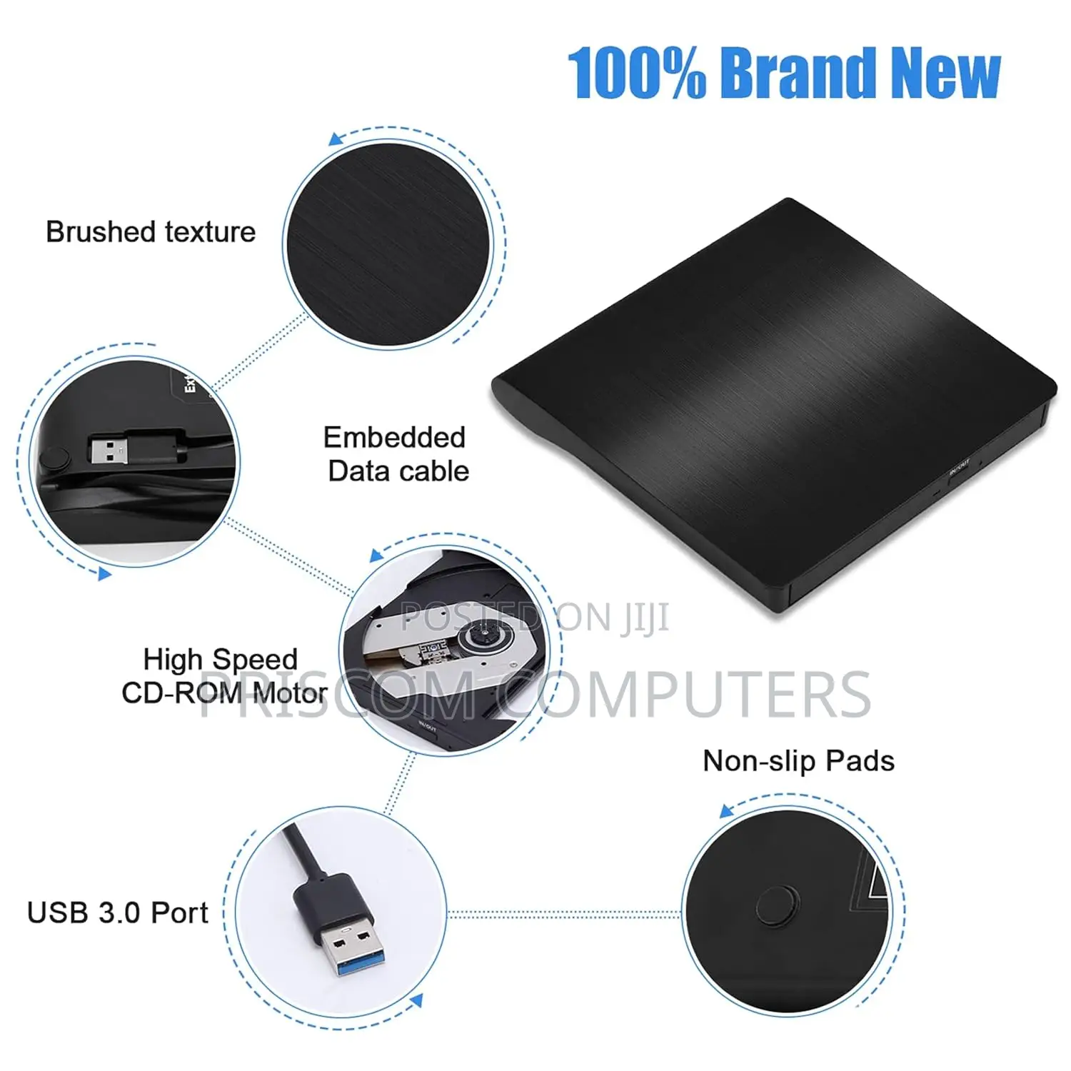 External CD/DVD Drive for Laptop, USB 3.0 CD Burner Portable