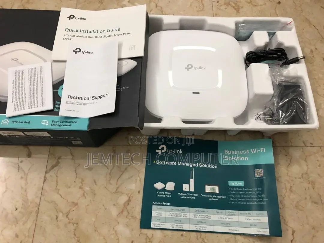 Tp-Link Omada EAP245 Indoor Wifi Access Point AC1750