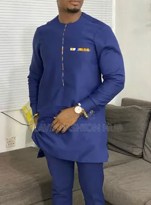 Navy Blue African Men Suits