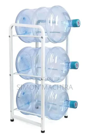 3 Layer White Water Bottle Rack