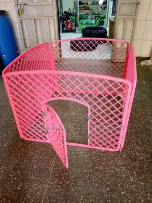 Pet Fence Dog Playpen Pink, (Size: 90x90x60cm)