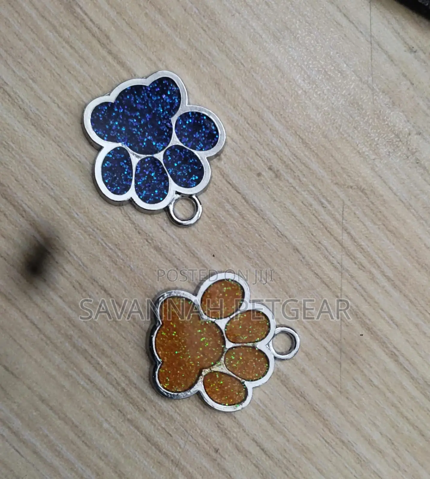 Footprints Pet Pendant Decor Glitter Identification Tag