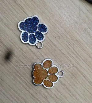 Footprints Pet Pendant Decor Glitter Identification Tag