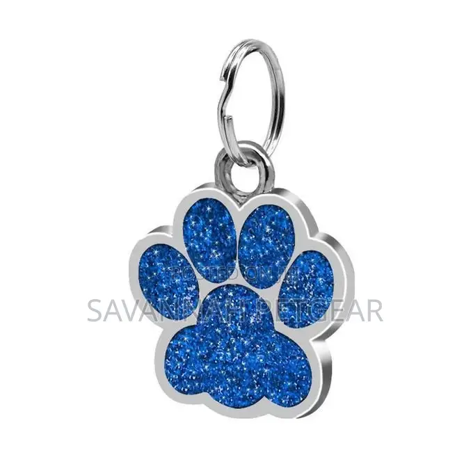 Footprints Pet Pendant Decor Glitter Identification Tag