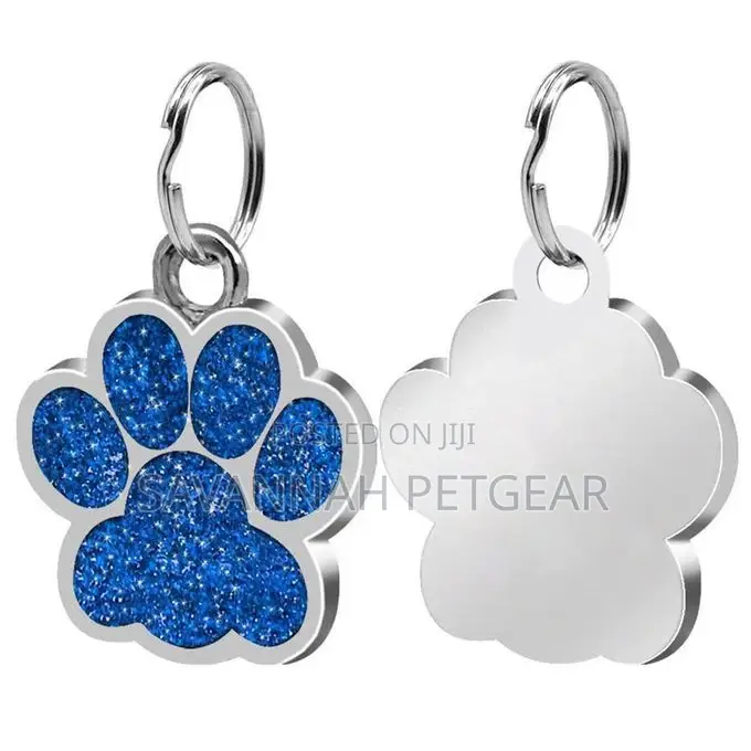 Footprints Pet Pendant Decor Glitter Identification Tag