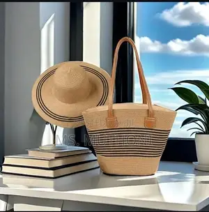 Elegant Beach Straw Hat Bag Sets