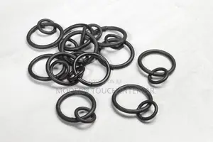 Black Round Metallic Rings