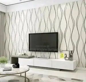 White Patterned 3D Wallpaper