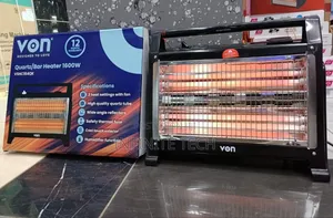 Von VSHC164QK Bar Heater, 1600W - Black