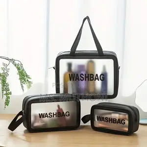 3pc Wash Bag Pouch With Wide Base
