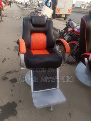 Barber Chair, Orange and Black 