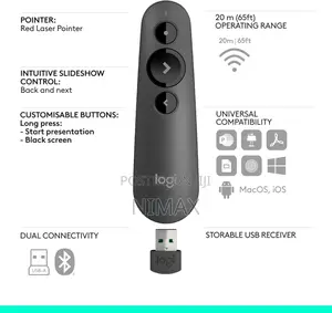 Logitech R500s Laser Presentation Remote Clicker