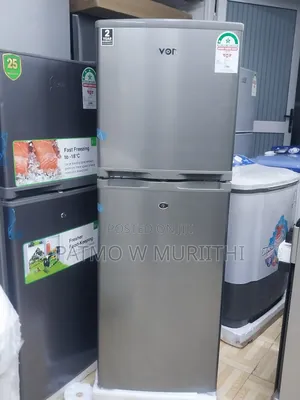 Fridge, Von 134L Refrigerator Double Door , Inox