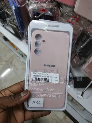 Pink Liquid Siliconesamsung A34 5G Phone Case Soft Flexible