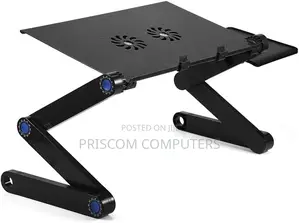 Portable Adjustable Aluminum Laptop Desk Stand CPU Fans
