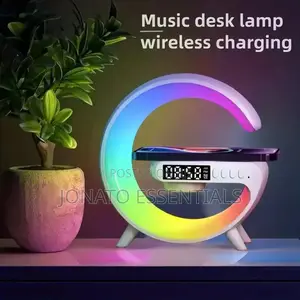 Led Lamp With Bluetooth Speaker and Wireless Charger